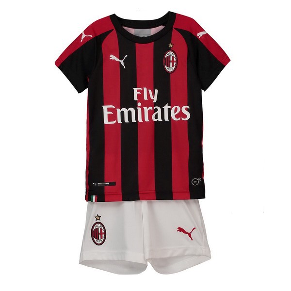 Camiseta AC Milan Replica Primera Ropa Niños 2018/19 Rojo